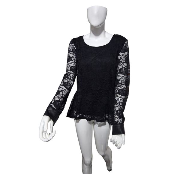 Y2K Michelle Whimsigoth Lace Womens size XL Dark Romantic Fairygoth Peplum Top - Picture 10 of 11